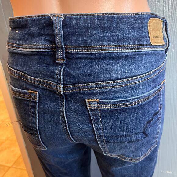 American Eagle Super Stretch Jeans 10 Kick Boot Flared Western Casual Cowgirl - Picture 5 of 8